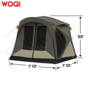 เต็นท์พกพาสำหรับตั้งแคมป์กลางแจ้ง Woqi แบบ 2 ห้องนอน ผ้า Oxford น้ำหนัก 6 กก. สำหรับ 3 ฤดู กันน้ำ - Product Image 5