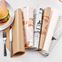Emballage pour hamburgers avec impression de logo personnalisé, papier sulfurisé résistant à la graisse, emballage pour sandwichs