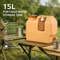 Seau à eau en PE de qualité alimentaire avec robinet, sans BPA, étanche, portable, directement de l'usine, pour voiture, camping, voyage en voiture, pique-nique, randonnée, extérieur