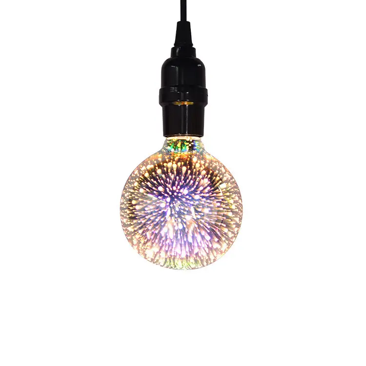 Lampadine a Led lampadina decorativa G95 5W Edison fuochi d'artificio 3D per feste AC vetro di Murano 80 faretto lampadina intelligente E27 colorato 15-25