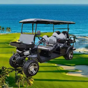 Carrito de golf de 6 plazas eléctrico personalizado con batería de litio, nuevo producto