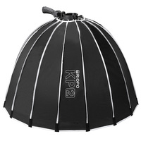 Diffuseur de flash parabolique profond en alliage d'aluminium TRIOPO 90 cm, adapté aux supports de photographie en studio flash.