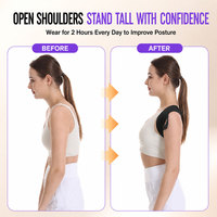 Correcteur de posture réglable, ceinture de soutien dorsal pour les épaules, redresseur de dos supérieur respirant, entraîneur de posture invisible