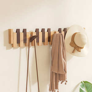 Houselin Đàn Piano Phong Cách Trang Trí Nội Thất Nghiêng Áo Móc Treo Tường Gắn Rắn Gỗ Áo Tổ Chức Giá - Product Image 1