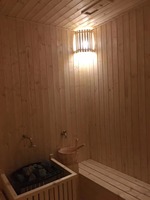 Sauna à vapeur sèche en bois massif de type hemlock Fenya, moderne, avec panneau de commande informatique, taille personnalisée