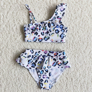 Maillot de bain pour bébés filles, sans manches, imprimé étoile de mer, à carreaux, à volants, bikini d'été pour bébés filles - Product Image 4