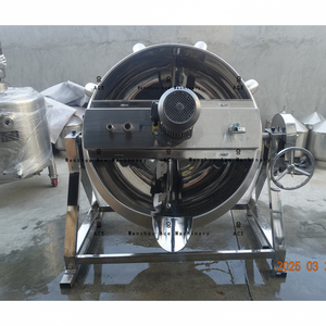 Mélangeur de cuisson automatique à gaz pour la fabrication de sauce chili commerciale, marmite industrielle planétaire de grande capacité pour pâte de haricots - Product Image 1