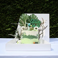 Boîte à gâteau rigide sur mesure KinSun avec fenêtre, gaufrage, revêtement UV, carton recyclé, couleur/logo personnalisés, qualité alimentaire pour gâteaux/pains