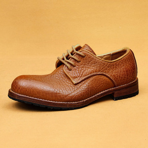 High-quality luxurious leather <b>shoes</b>, genuine wild cowhide, handmade for business use, thick-soled men's <b>shoes</b> - Product Image 6