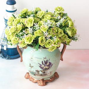 ดอกกุหลาบมินิเกรดสูง 5 ก้าน 15 หัว ดอกไม้ประดิษฐ์สำหรับตกแต่งบ้าน - Product Image 4