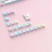 Stock Meow Sauce Mechanical Keyboard Keycaps 125-key Mini Full Set Original-height PBT Side-printed Light Transmission Keycaps