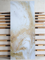 Panneau mural en PVC de luxe imitation marbre, léger, brillant, résistant à l'eau, facile à nettoyer, sans formaldéhyde, surface UV.