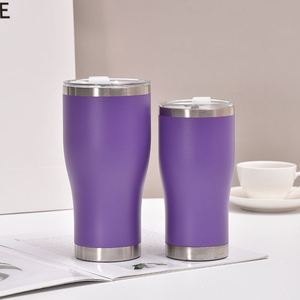 Vaso Térmico Curvo de 30oz/40oz, Taza de Acero Inoxidable de Doble Pared con Aislamiento al Vacío, con Tapa Desmontable, para Bebidas Calientes - Product Image 1