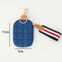 Tas Gantungan Kunci Mini Clutch Grosir Dompet Wanita Model Jepit Kantong Berbahan Quilted Tempat Kartu