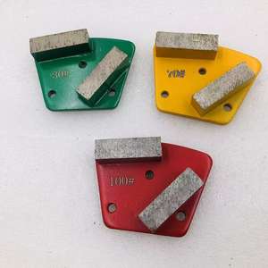 Outils de polissage au diamant trapézoïdal à 2 segments de qualité supérieure plaques de meulage de polissage humide pour une préparation efficace de la surface en béton OEM - Product Image 5