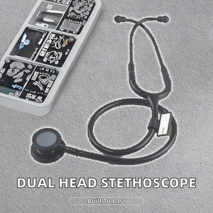 Estetoscópio Médico Profissional Classe II de Aço com Duplo Cabeçote para Medição de Pressão Arterial, Fonte de Alimentação Manual, Certificado CE, 1 Ano - Product Image 2