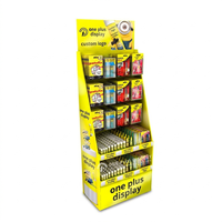 Support d'affichage au sol en carton ondulé imprimé sur mesure avec logo personnalisé