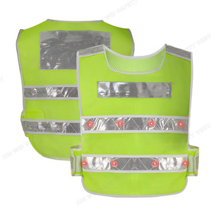 سترة عاكسة مخصصة للمهندسين وعمال البناء مع شعار وإضاءة LED عالية الجودة - Product Image 1