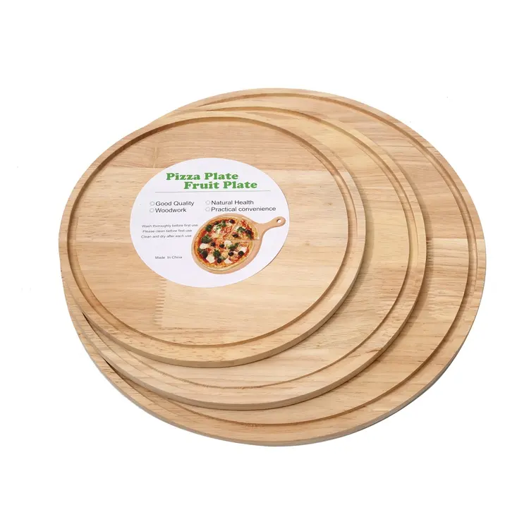 High Quality Wood Chopping Board Round Pizza Bread Cheese Plates Kitchen Accessories