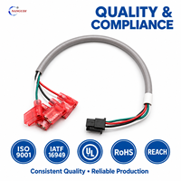 Harnais de câbles personnalisé multi-branques Molex 3,0 mm en cuivre étamé avec bornes rouges en PVC / CE pour l'automatisation industrielle, l'équipement médical et les appareils ménagers