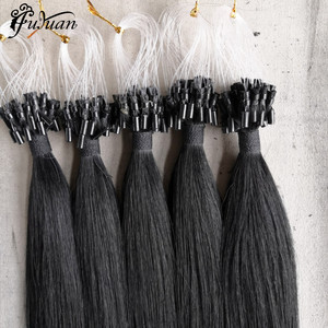 Virgen sin procesar humano peruano anillo de Micro Loop extensiones de cabello - Product Image 2