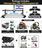 20% de réduction BulkMan3D Tailles 5050~1515 Kit complet Ultimate Bee CNC avec moteurs à boucle fermée 3N.m, Mini boîtier UC300, Routeur à bois Mach3
