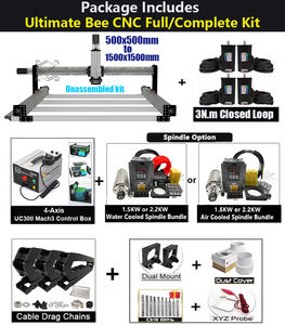20% RABATT BulkMan3D 5050~1515 Größen Ultimatives Bee CNC Voll-/Komplett-Kit mit 3 N·<span class=keywords><strong>m</strong></span> Closed-Loop-Motoren, UC300 Mini Box und Mach3 Holzfräse - Product Image 2