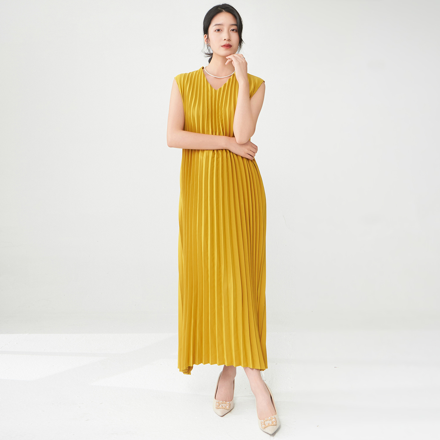 open lace back dress Piano Pleat Midi 1950's Sleeveless Elegant Backless Sexy Pleated Cocktail Red Midi Dress- Florenci M