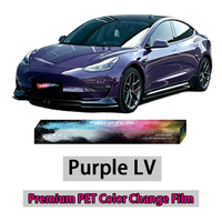 Vinilo para Envoltura de Autos Color Púrpura Cristalizado de Alto Brillo y Sin Burbujas