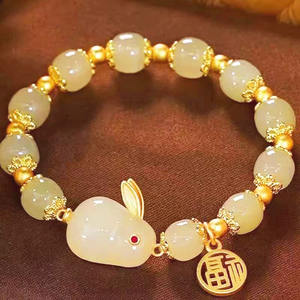 Cadeau d'anniversaire antique petit bracelet lapin de jade design haute beauté avec explosifs nouveau style pour <span class=keywords><strong>les</strong></span> <span class=keywords><strong>amis</strong></span> - Product Image 3