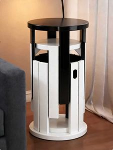 เก้าอี้ไม้เนื้อแข็งสไตล์โมเดิร์น ดีไซน์ใหม่ วางซ้อนกันได้ พร้อมล้อเลื่อน สำหรับห้องนั่งเล่น ห้องรับแขก เก้าอี้เก็บของ - Product Image 3