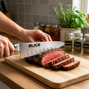 Cuchillo de Cocina Seki de Acero Inoxidable con Hoja Serrada y Mango de Plástico, Apto para Lavavajillas, Ecológico - Product Image 2