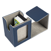 Convertible Deck Box with Toploader Window Display 100+ Double-Sleeved TCG Sport Card Storage Box