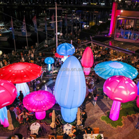 Eclairage LED Champignons gonflables décoration champignons pour festival de musique Tente champignon gonflable géante pour scène