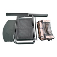 Table de cuisine pliante portable d'extérieur pour le camping, armoire de camping pliable