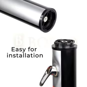 <span class=keywords><strong>Soffione</strong></span> doccia solare caldo/freddo cromato con design verticale alto e montaggio a pavimento <span class=keywords><strong>per</strong></span> uso esterno in <span class=keywords><strong>giardino</strong></span>, piscina, campeggio e hotel - Product Image 4