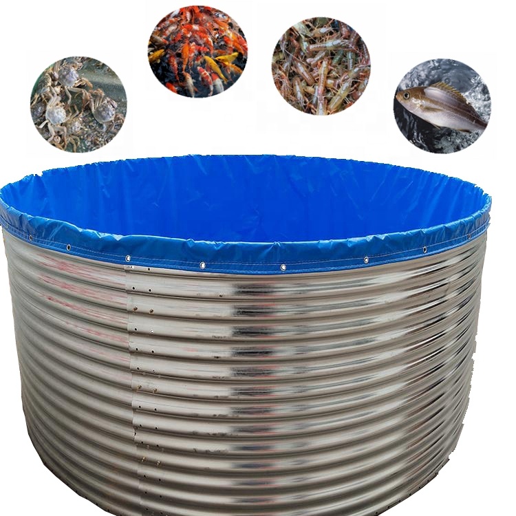 Tanque de água de aço galvanizado, alta densidade, pvc e hdpe, lagoa de agricultura, lagoa de pesca, equipamento para venda