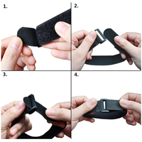 Sangle de ceinture auto-adhésive écologique avec logo personnalisé Boucle de ceinture à haute élasticité Caractéristiques de résistance à la chaleur avec crochet et boucle de rangement