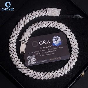 Collar de Cadena Cubana de Moissanita Certificada GRA de 15 mm para Hombre, Chapado en Rodio, Plata 925, Joyería Hiphop Iced Out, ¡Gran Oferta! - Product Image 5