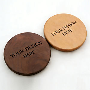 Bulk Custom Logo Luxury Square Wood <b>Coaster</b> Mats Reusable <b>Table</b> Decor Natural Finish 10mm Thickness >600mm Diameter - Product Image 1