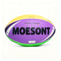 Nouvelle conception de cuir synthétique pleine fleur de haute qualité pour le rugby, taille standard pour le rugby non compétitif ou en compétition