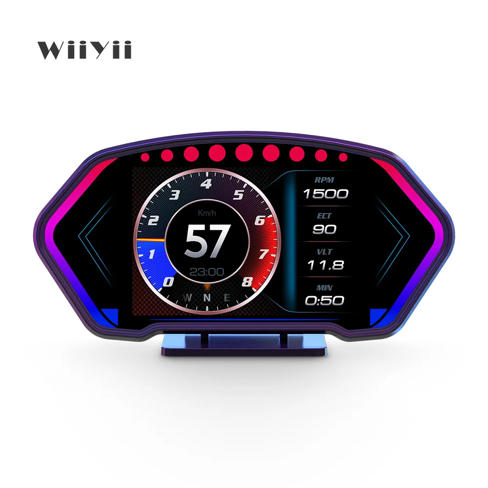 WiiYii Factory Direct 2023 Car OBD 2 Gauge P3 herramienta de diagnóstico frecuencia de actualización rápida HUD RGB Lights Auto meter