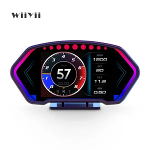 WiiYii Factory Direct 2023 Car OBD 2 Gauge P3 strumento diagnostico frequenza di aggiornamento rapida HUD RGB Lights Auto meter