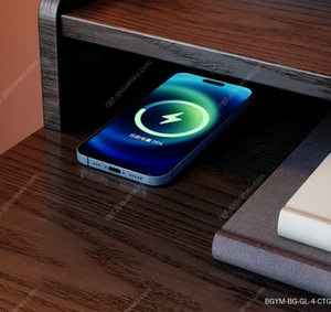 Mesita de Noche de Estilo Forestal Noruego, Simple, con Función de Carga Inalámbrica, Hecha de Madera de Fresno - Product Image 6