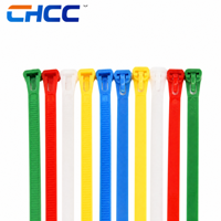 Attaches de câbles en nylon réutilisables CHCC, attaches zippées multicolores, attaches de câbles 100% nylon 66, gestion des câbles, vente en gros