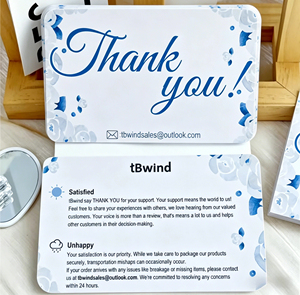 Tarjetas de Agradecimiento para Pequeñas Empresas |   Logotipo Personalizado, Impresión Digital, Laminación de Película, Material de Cartón Recubierto, Diseño Rápido - Product Image 2