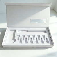 Boîte rigide personnalisée à fermeture magnétique pour stylo 40mg avec logo holographique et fenêtre pour emballage de stylo à peptides 3ml avec étiquette