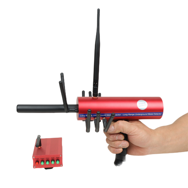 AKS Metal Detector Gold Locator 20m Range 6 Antenna IP65 Rated Multi-Frequency 1% Accuracy Gold Detection Equipment