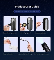 Nouvelle lampe de chevet LED créative en forme de lune et de ciel étoilé, inspirée des multiples planètes, projecteur d'ambiance tendance en ABS