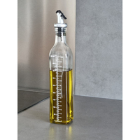 Bouteilles d'huile vides de 250 ml et 500 ml, en verre ambré transparent ou vert, pour huile d'olive, distributeur d'huile d'olive avec bouchon métallique, buse personnalisée, étiquette